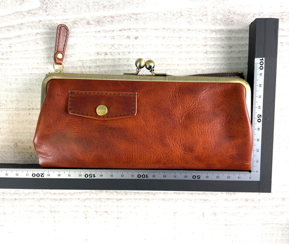 ｷｭｲｰﾙﾃﾞｿﾝ スリムなのに大容量な長財布 誰かに見せたくなるがま口財布 《パープル》CU013PU 7枚目の画像