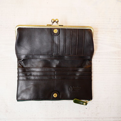 ｷｭｲｰﾙﾃﾞｿﾝ スリムなのに大容量な長財布 誰かに見せたくなるがま口財布 《グリーン》CU013GR 3枚目の画像