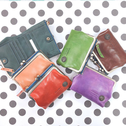 ｷｭｲｰﾙﾃﾞｿﾝ コンパクトなのに大容量な二つ折り財布 遊び心のある大人デザインのがま口 《ブラウン》CU161BR 5枚目の画像