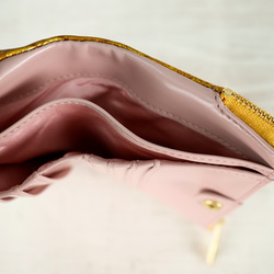 ｷｭｲｰﾙﾃﾞｿﾝ コンパクトなのに大容量な二つ折り財布 エレガントな大人かわいい がま口財布《グリーン》CU218GR 7枚目の画像