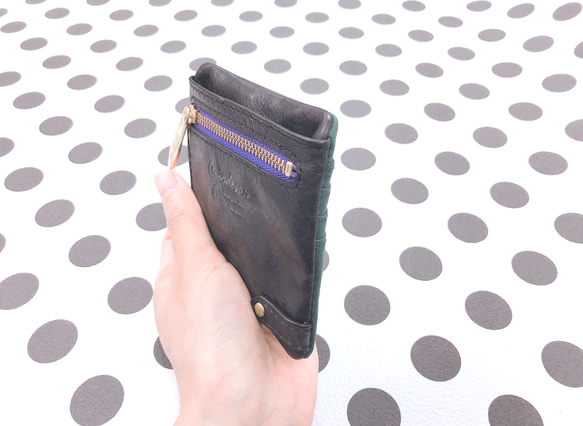 CU192BK 零錢包迷你錢包緊湊修身錢包男女通用超薄零錢包卡片小號男士 第6張的照片