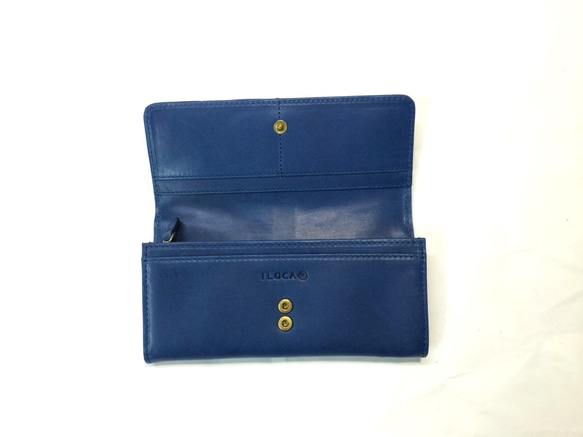 Kyle Deson一個小巧玲瓏的長款錢包簡單而優雅的長款錢包“藍色” IL002BL 第3張的照片