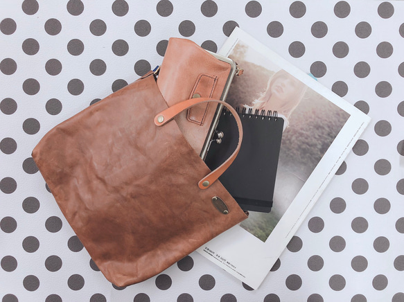 ｷｭｲｰﾙﾃﾞｿﾝ スリムなのに大容量な長財布 誰かに見せたくなるがま口財布 《ブラウン》CU013BR 6枚目の画像