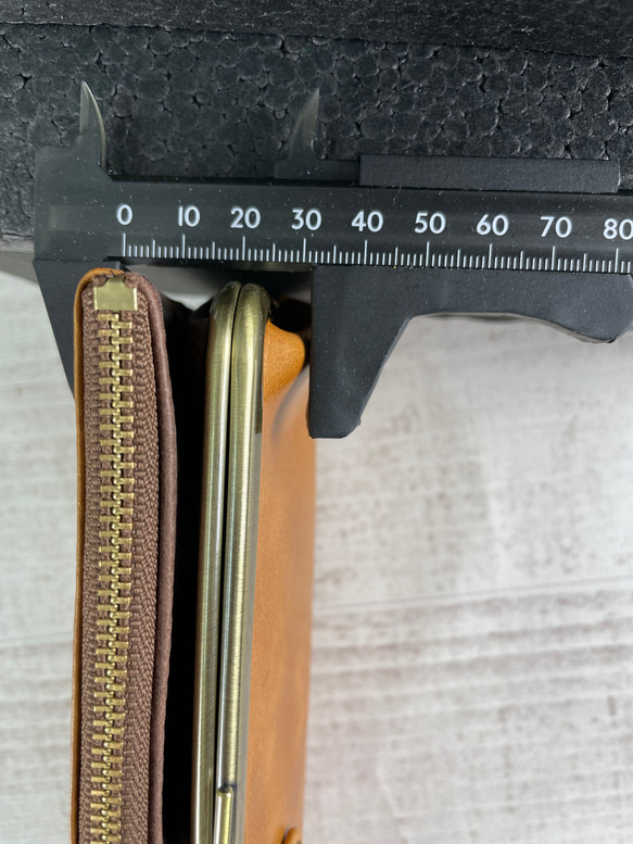 ｷｭｲｰﾙﾃﾞｿﾝ スリムなのに大容量な長財布 誰かに見せたくなるがま口財布 《ブラウン》CU013BR 8枚目の画像