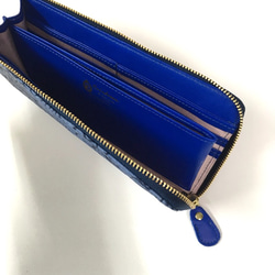 Cool Deson 細長且收納方便的長款錢包 L 扣，親眼親手品嚐 花的溫柔 《藍色》 CU117 第2張的照片