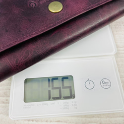 Cool Deson一個小巧的長款錢包，體積不大。簡單而優雅的長款錢包“紫色” CU120PU 第9張的照片
