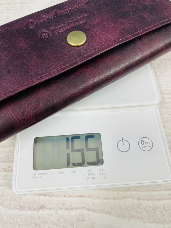 Cool Deson一個小巧的長款錢包，體積不大。簡單而優雅的長款錢包“紫色” CU120PU 第9張的照片