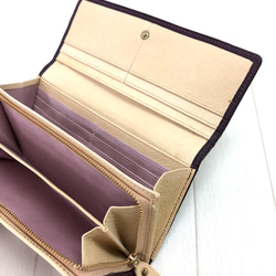Cool Deson一個小巧的長款錢包，體積不大。簡單而優雅的長款錢包“紫色” CU120PU 第6張的照片
