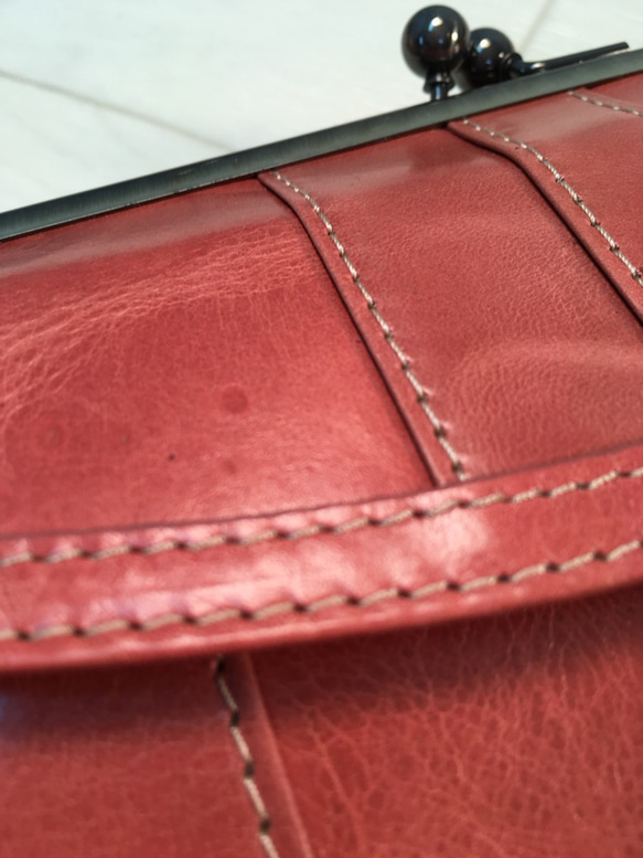 ★ラッキープライス★CU016PK  ﾌﾞﾘｼﾞｬｰﾙﾛﾝｸﾞｳｫﾚｯﾄ ピンク ストライプ ツヤ 綺麗 かわいい長財布 3枚目の画像