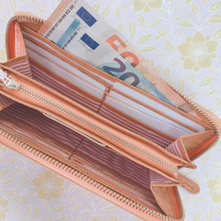 ｷｭｲｰﾙﾃﾞｿﾝ キュートなネコの型押しの長財布　上質レザーのかわいいラウンドファスナー 《イエロー》CU181CA 3枚目の画像