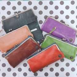 ｷｭｲｰﾙﾃﾞｿﾝ スリムなのに大容量な 長財布 遊び心のある大人デザインの がま口 財布 《ベージュ》CU160BE 5枚目の画像