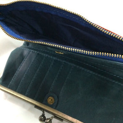 ｷｭｲｰﾙﾃﾞｿﾝ スリムなのに大容量な 長財布 遊び心のある大人デザインの がま口 財布 《ベージュ》CU160BE 8枚目の画像