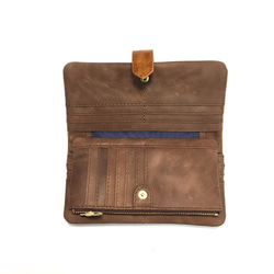 ｷｭｲｰﾙﾃﾞｿﾝ スリムなのに大容量な長財布 上質レザーの魅力的なデザインと質感 《ベージュ》CU188BE 4枚目の画像