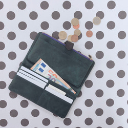 ｷｭｲｰﾙﾃﾞｿﾝ スリムなのに大容量な長財布 上質レザーの魅力的なデザインと質感 《ベージュ》CU188BE 5枚目の画像