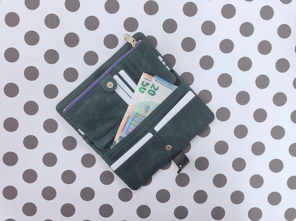 ｷｭｲｰﾙﾃﾞｿﾝ スリムなのに大容量な長財布 上質レザーの魅力的なデザインと質感 《ベージュ》CU188BE 6枚目の画像