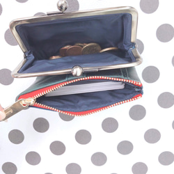 ｷｭｲｰﾙﾃﾞｿﾝ コンパクトなのに大容量な二つ折り財布 上質レザーの魅力的ながま口財布 《ピンク》CU190PK 8枚目の画像