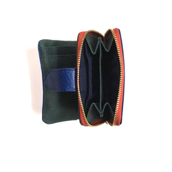 ｷｭｲｰﾙﾃﾞｿﾝ コンパクトなのに大容量な二つ折り財布 上質レザーで魅力的な折財布  《ブルー》CU191BL 5枚目の画像