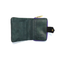 ｷｭｲｰﾙﾃﾞｿﾝ コンパクトなのに大容量な二つ折り財布 上質レザーの魅力的な折財布 《ブラック》CU191BK 3枚目の画像