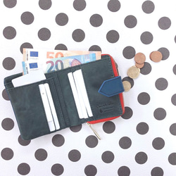 ｷｭｲｰﾙﾃﾞｿﾝ コンパクトなのに大容量な二つ折り財布 上質レザーの魅力的な折財布 《ピンク》CU191PK 6枚目の画像