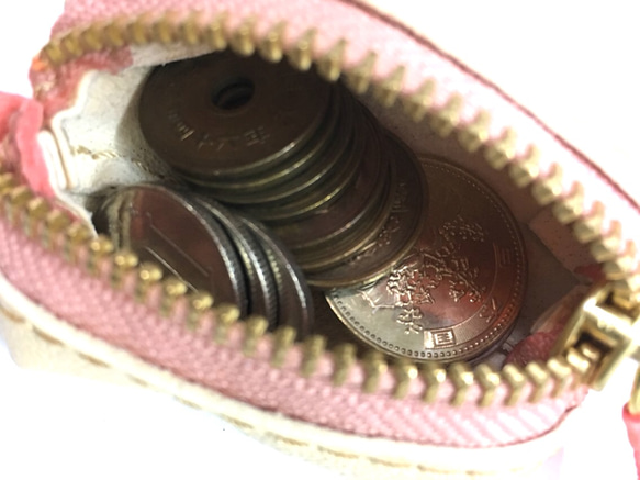 CU196RD　（M)　 小銭入れ　コインケース　コロン　小さい　かわいい　たっぷり　ポーチ レッド 赤 ミニコイン 4枚目の画像