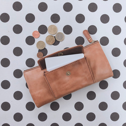 ｷｭｲｰﾙﾃﾞｿﾝ スリムなのに大容量な長財布 誰かに見せたくなるがま口財布 《ベージュ》CU013BE 4枚目の画像