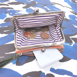 ｷｭｲｰﾙﾃﾞｿﾝ コンパクトなのに大容量な二つ折り財布 大人かわいいが詰め込まれたがま口 《イエロー》CU151YE 4枚目の画像