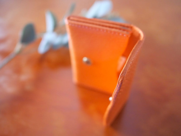 LU04OR  イタリアレザー　名刺入れ　カードケース　　レザー　 4枚目の画像