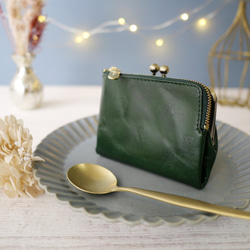Cool Deson 小巧而大容量的雙折錢包 有吸引力的高品質皮革錢包 《綠色》 CU215GR 第2張的照片