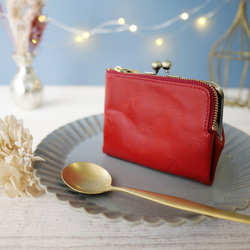 Cool Deson 小巧而大容量的雙折錢包 有吸引力的高品質皮革錢包 《紅色》 CU215RD 第2張的照片