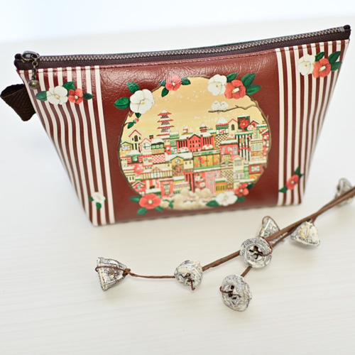 ポーチ「椿町十二番街」《空想街雑貨店》 ポーチ 空想街雑貨店 通販