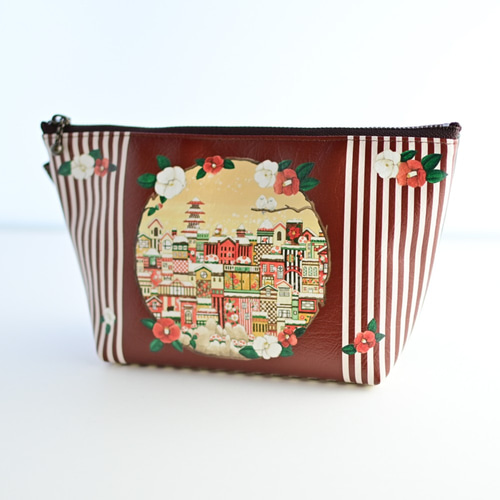 ポーチ「椿町十二番街」《空想街雑貨店》 ポーチ 空想街雑貨店 通販