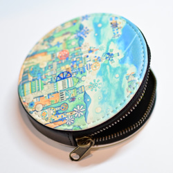ミニコインケース「風の文明」丸型ポーチ 2枚目の画像