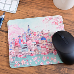 マルチパッド「古の桜と青い都」マウスパッド 2枚目の画像