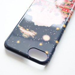 iPhoneケース「夜桜幻楼～夜～」《ツヤあり》ハードスマホケース 3枚目の画像