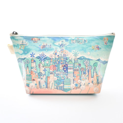 【そら】ポーチ　ハンドメイド ハンドメイドポーチの通販 by そら豆shop｜ラクマ
