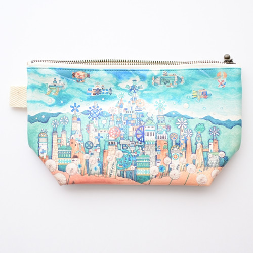 【そら】ポーチ　ハンドメイド ハンドメイドポーチの通販 by そら豆shop｜ラクマ