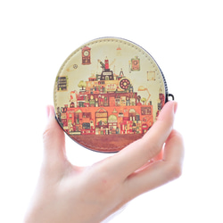 ミニコインケース「文房具の王国」丸型ポーチ 4枚目の画像