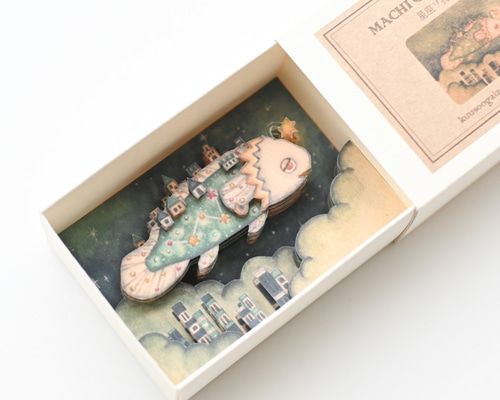 手作り作品 手作りキット＊ミニ3次元ボックス「星座ヲ持ツ魚」《空想街雑貨店