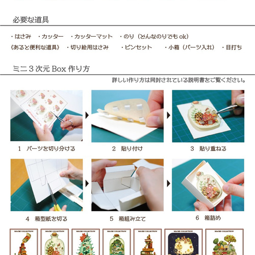 手作りキット＊ミニ3次元ボックス「星座ヲ持ツ魚」《空想街雑貨店