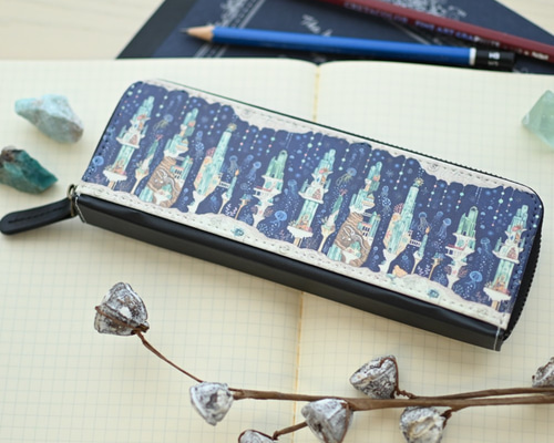 ペンケース「海月とアクアマリンの楽園」 ペンケース 空想街雑貨