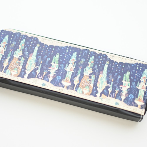 ペンケース「海月とアクアマリンの楽園」 ペンケース 空想街雑貨店