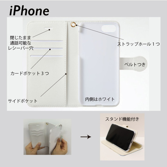 iPhone手帳型スマホケース「セピアの街」 5枚目の画像