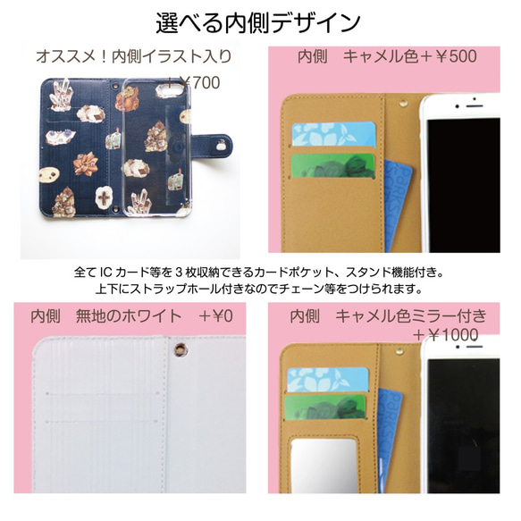 iPhone手帳型スマホケース「ミネラルメトロポリス」【内側デザイン可、ベルトあり】 4枚目の画像