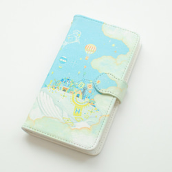 iPhone手帳型スマホケース「白クジラの遊園地」 2枚目の画像