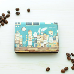 カードケース「カフェの奥のコーヒーの街」 1枚目の画像