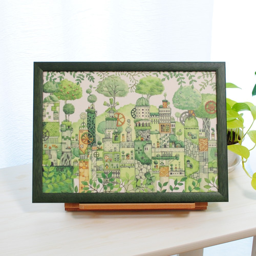 A3ポスター「緑の文明」空想街雑貨店 絵画 空想街雑貨店 通販
