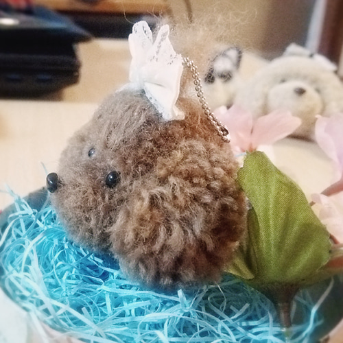 トイプードル(ポンパドール) 動物ぽんぽんシリーズ 羊毛フェルト