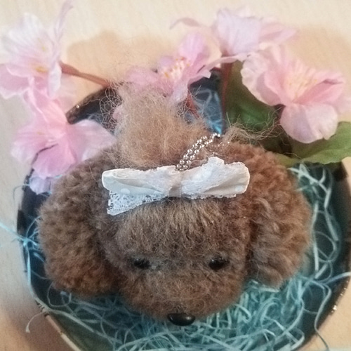 トイプードル(ポンパドール) 動物ぽんぽんシリーズ 羊毛フェルト