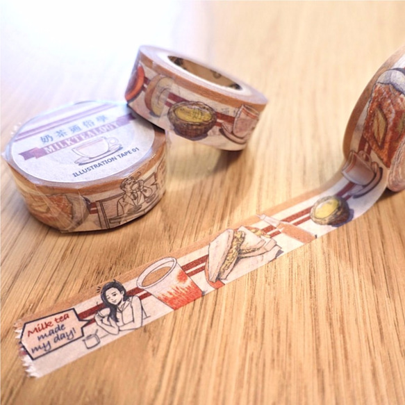 Teahouse high tea illustration masking tape 01 1枚目の画像