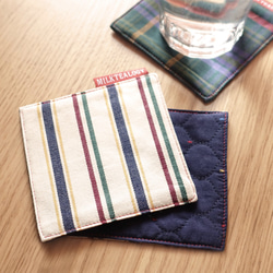 Handmade cotton coasters set (Set of 4) 4枚目の画像